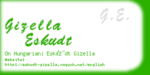 gizella eskudt business card